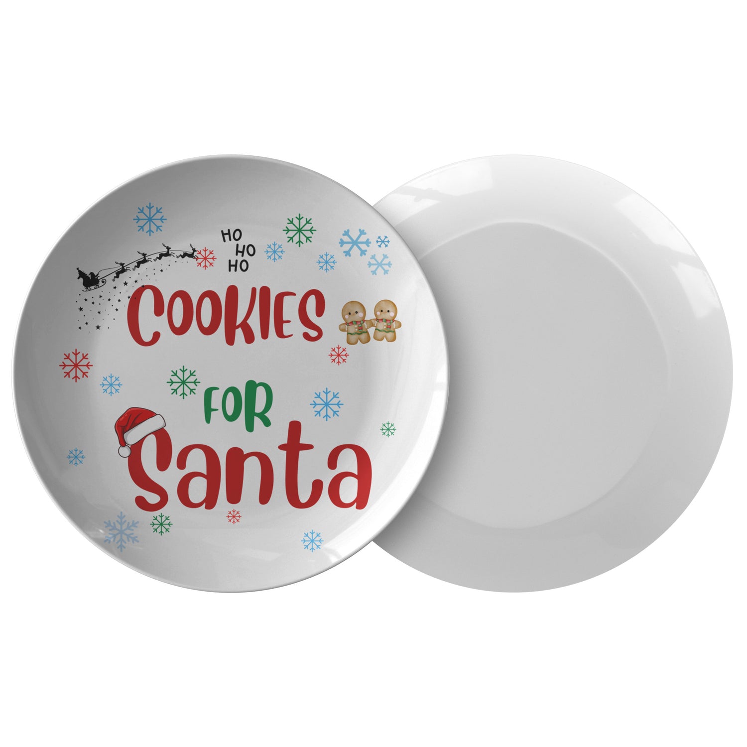 Festive Christmas Plate for Santa – Unique Design to Delight on Christmas Night! - Set of Four - ChristmasLoving.Shop