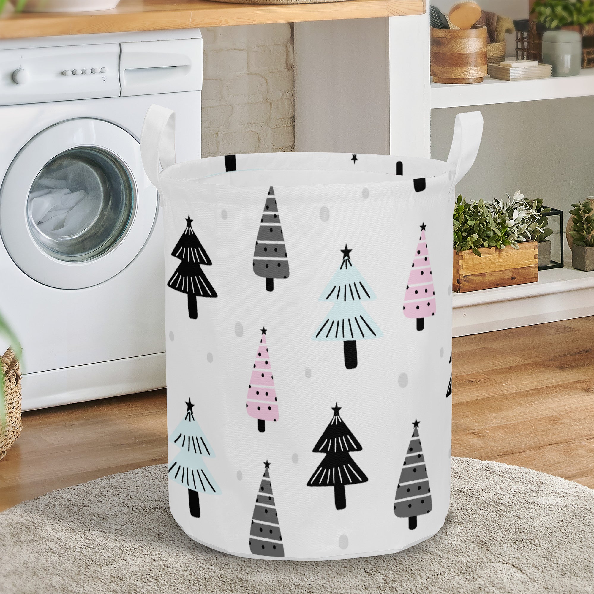 Round Laundry Basket Christmas trees