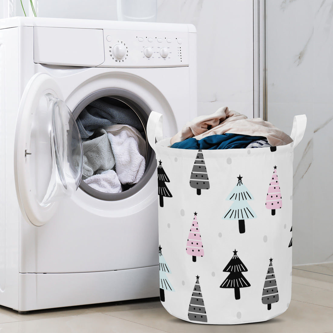 Round Laundry Basket Christmas trees