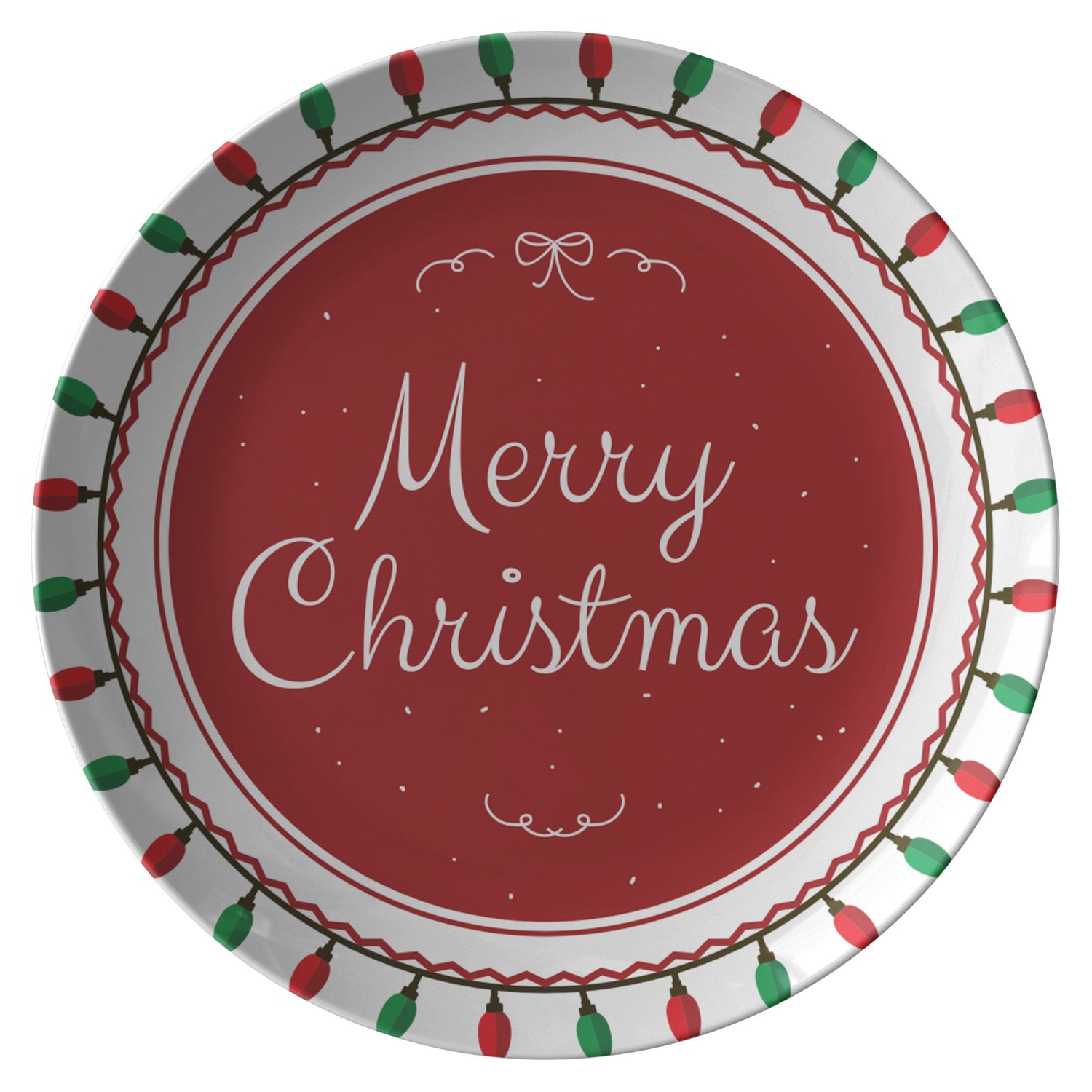 Merry Christmas Plate, Holiday Dinnerware, Christmas Table Decor, Festive Serving Dish, Holiday Party Gift