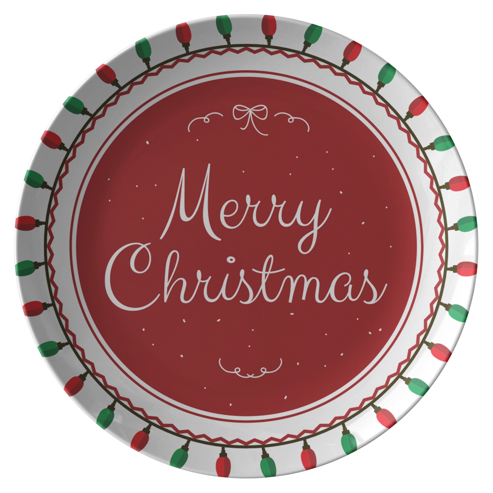Merry Christmas Plate, Holiday Dinnerware, Christmas Table Decor, Festive Serving Dish, Holiday Party Gift