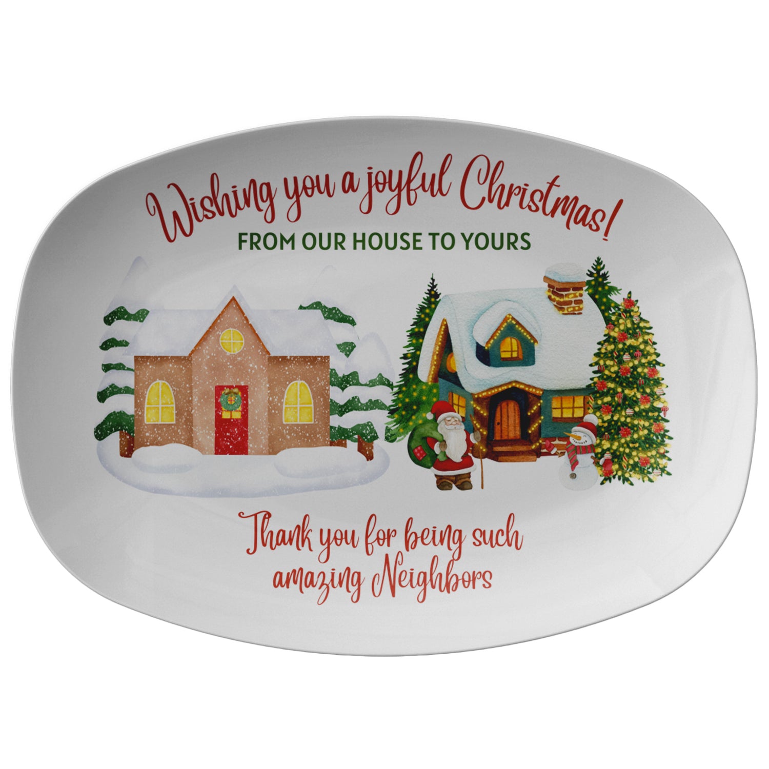 Platter Merry Christmas, Christmas gift, Table decoration, Christmas TMeet your new go-to serving platter! This awesome 10x14&quot; platter is built for everyday use and those &quot;I need to feed a crowd!&quot; moments.
Imagine this: You&