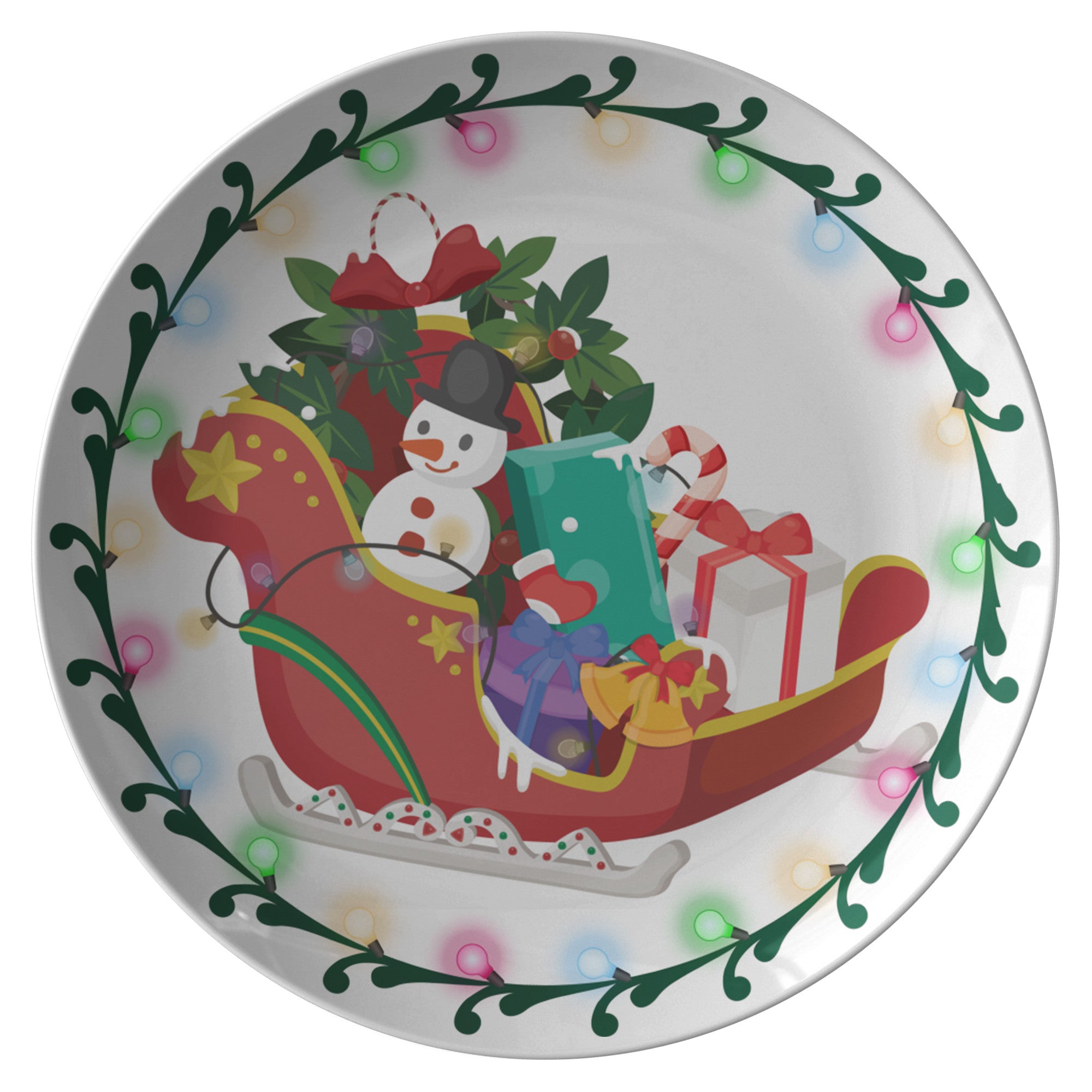 Snowman Christmas Plate, Holiday Dinnerware, Christmas Table Decor, Festive Serving Dish, Holiday Party Gift