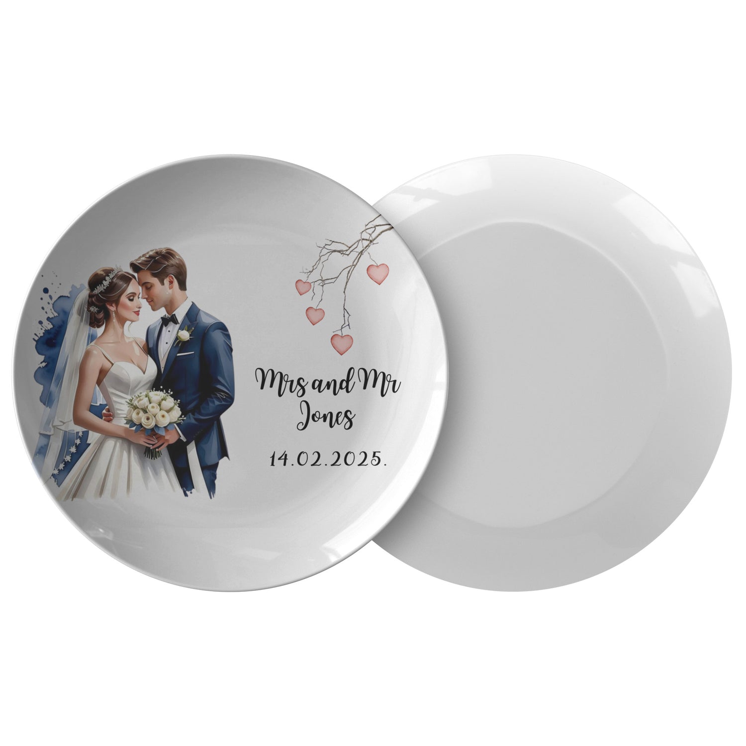 Wedding Day Platter Personalized, Valentine&