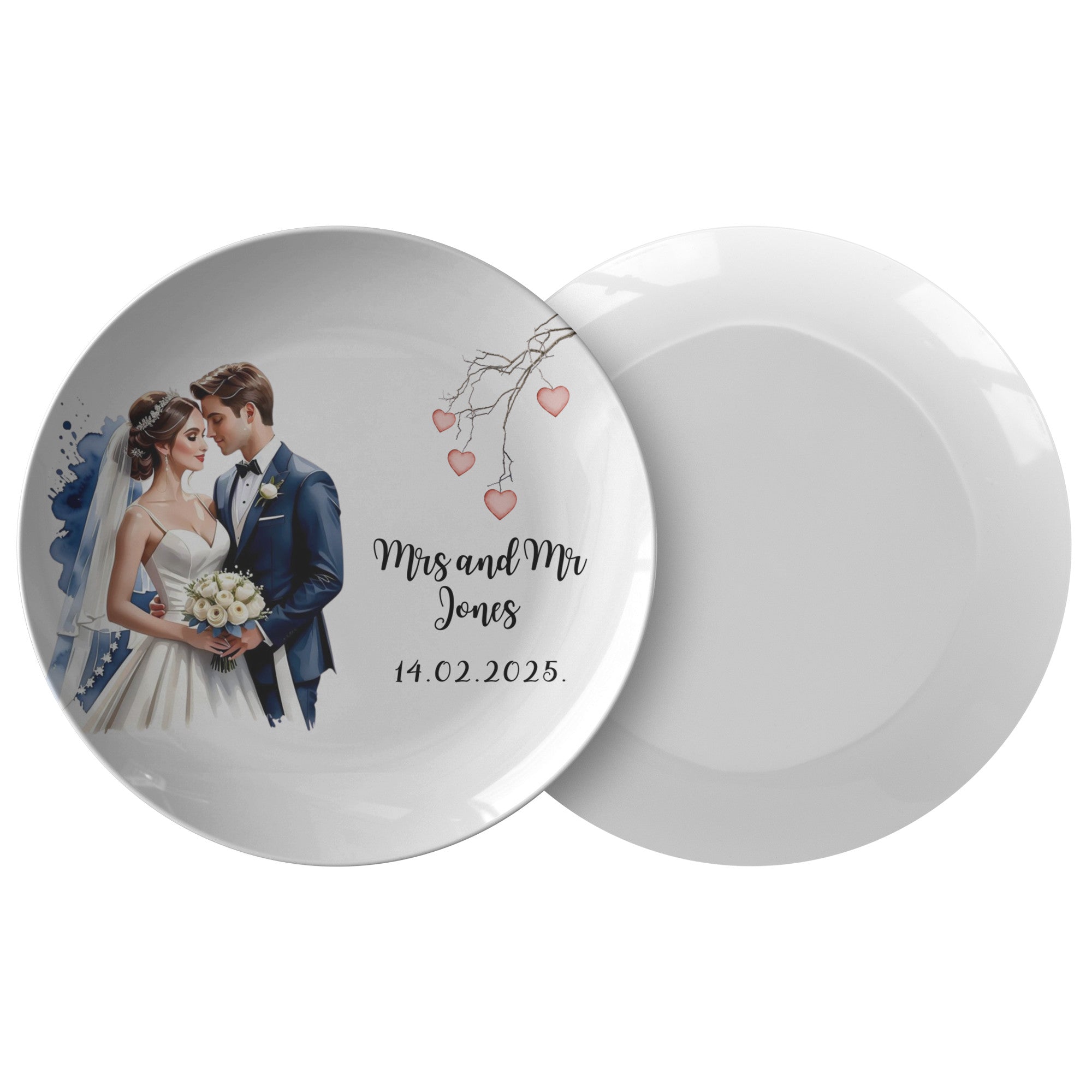 Wedding Day Platter Personalized, Valentine&