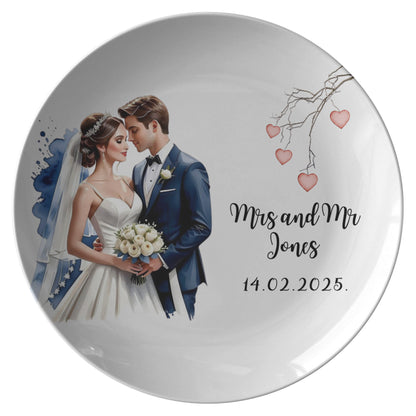 Wedding Day Platter Personalized, Valentine&