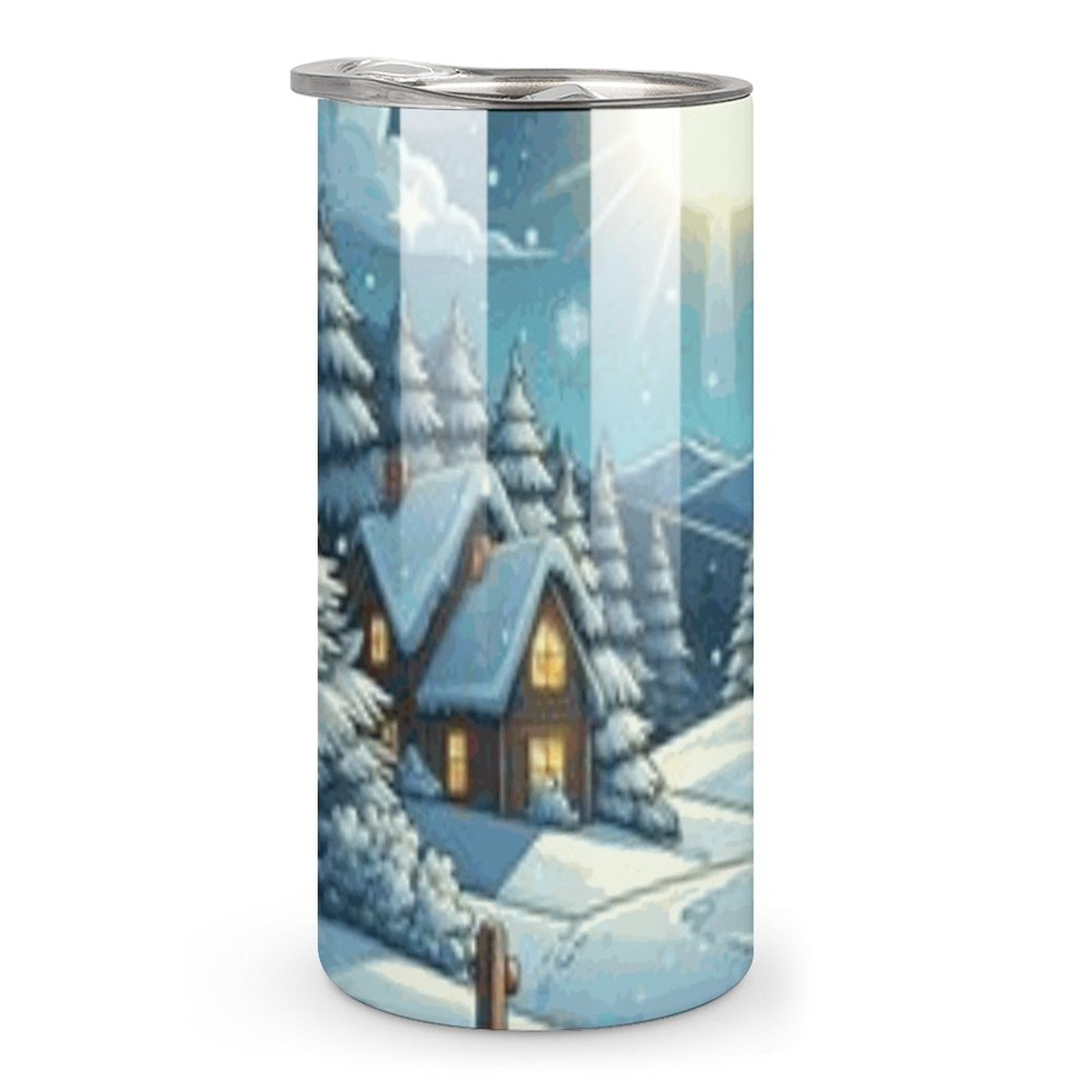 Insulated Drinking Cups with Lids - White ffffff / 300ML - ChristmasLoving.Shop