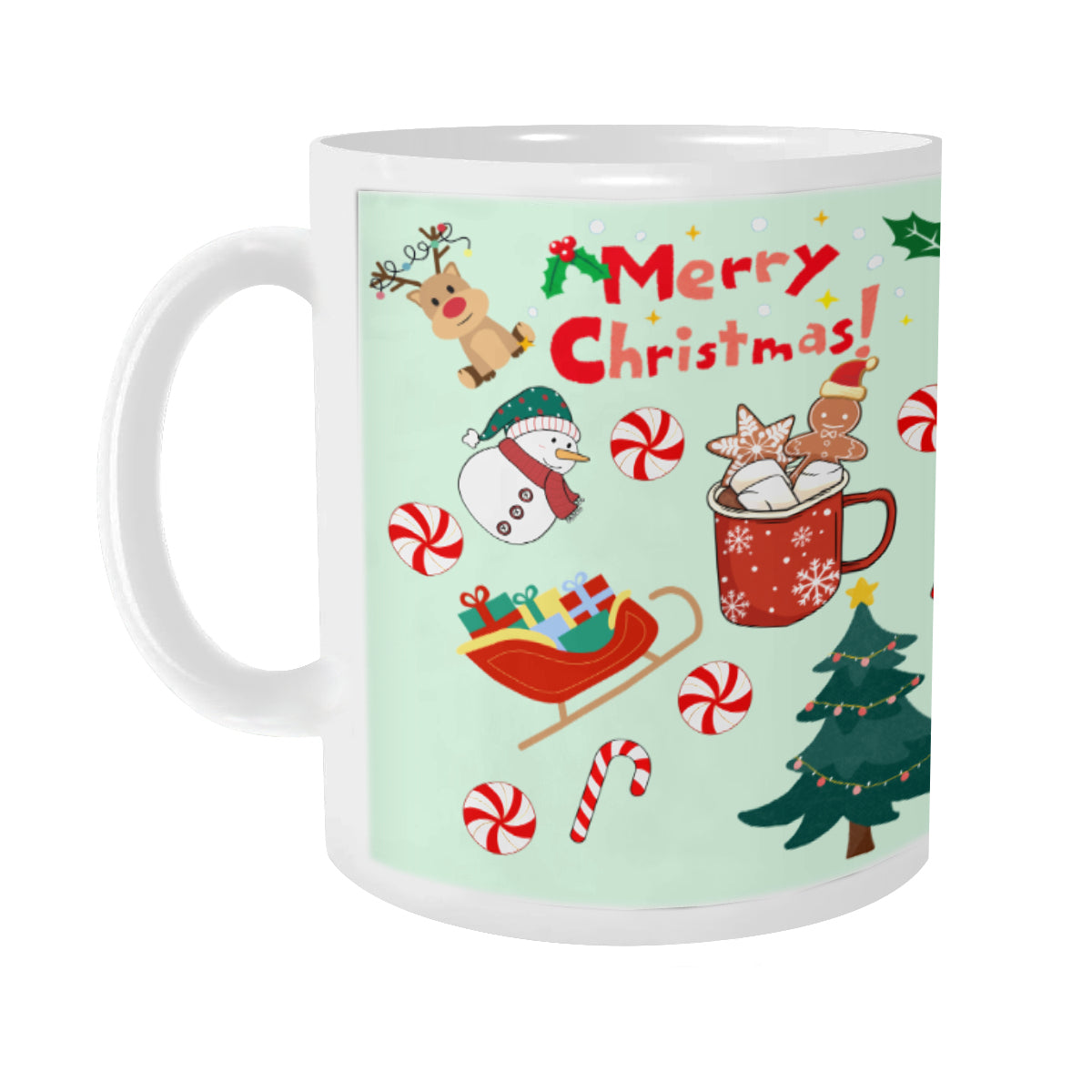 All-Over Print Mug (325ml/11oz) | Ceramic - Merry Ch - White / One Size - ChristmasLoving.Shop