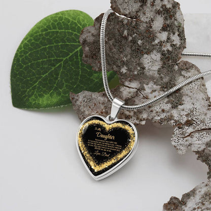 Luxury Heart pendant Necklace To my Daughter,  love Dad