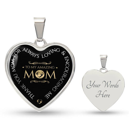 Luxury Heart pendant Necklace To  my amazing Mom.