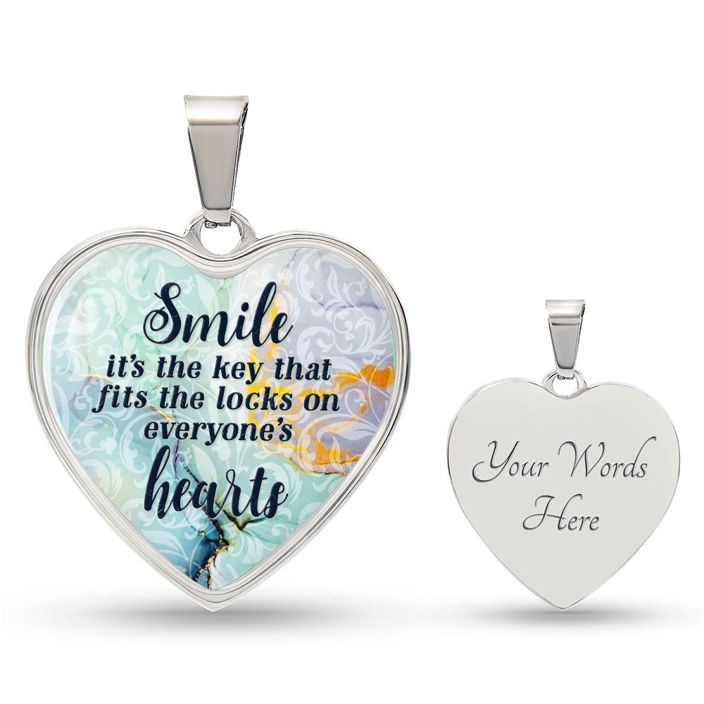 Luxury Heart pendant Necklace Smile it&