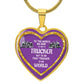 Luxury Heart pendant Necklace To the World my Man is just a Trucker but to me that Trucker is my World