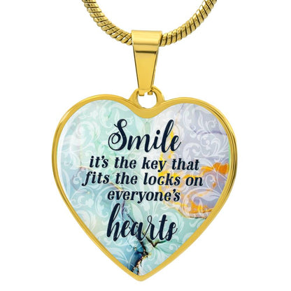 Luxury Heart pendant Necklace Smile it&