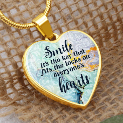 Luxury Heart pendant Necklace Smile it&