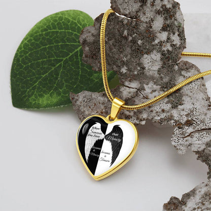 Luxury Heart pendant Necklace When Someone You love becomes a Memory that Memory becomes a Treasure.