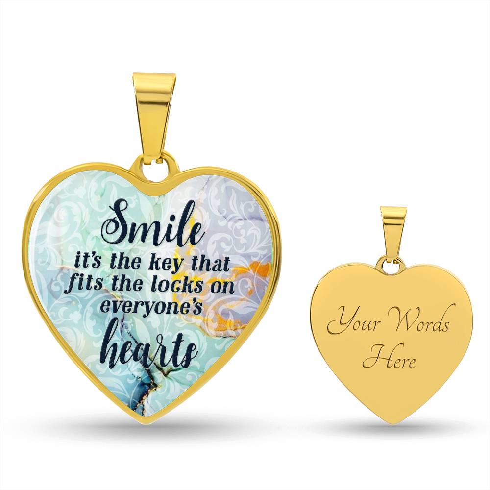 Luxury Heart pendant Necklace Smile it&