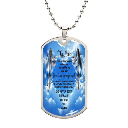 Luxury Tag Necklace My Love now you are my Angel