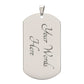 Luxury Tag Necklace  I wish I could turn back the Clock I'd find You sooner and love You longer