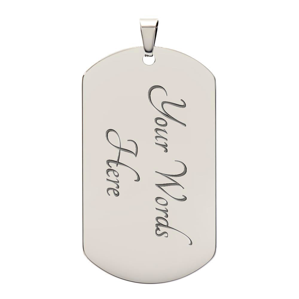 Luxury Tag Necklace  I wish I could turn back the Clock I&