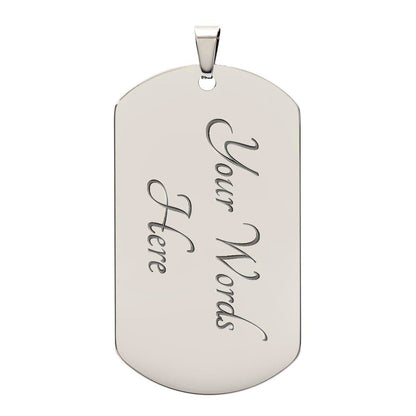 Luxury Tag Necklace  I wish I could turn back the Clock I&