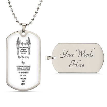 Luxury Tag Necklace Myy Wife now you are my Angel