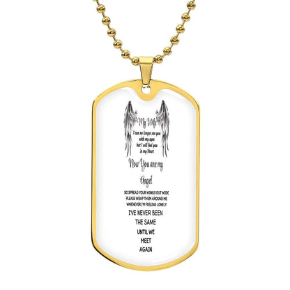 Luxury Tag Necklace Myy Wife now you are my Angel