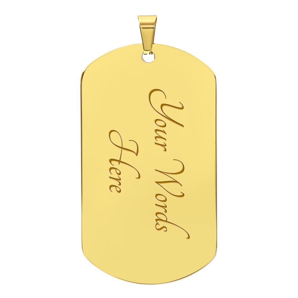 Luxury Tag Necklace  I wish I could turn back the Clock I'd find You sooner and love You longer