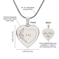 Engraved Heart Necklace Couple