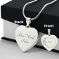 Engraved Heart Necklace Couple