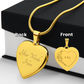 Engraved Heart Necklace Couple
