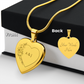 Engraved Heart Necklace Couple
