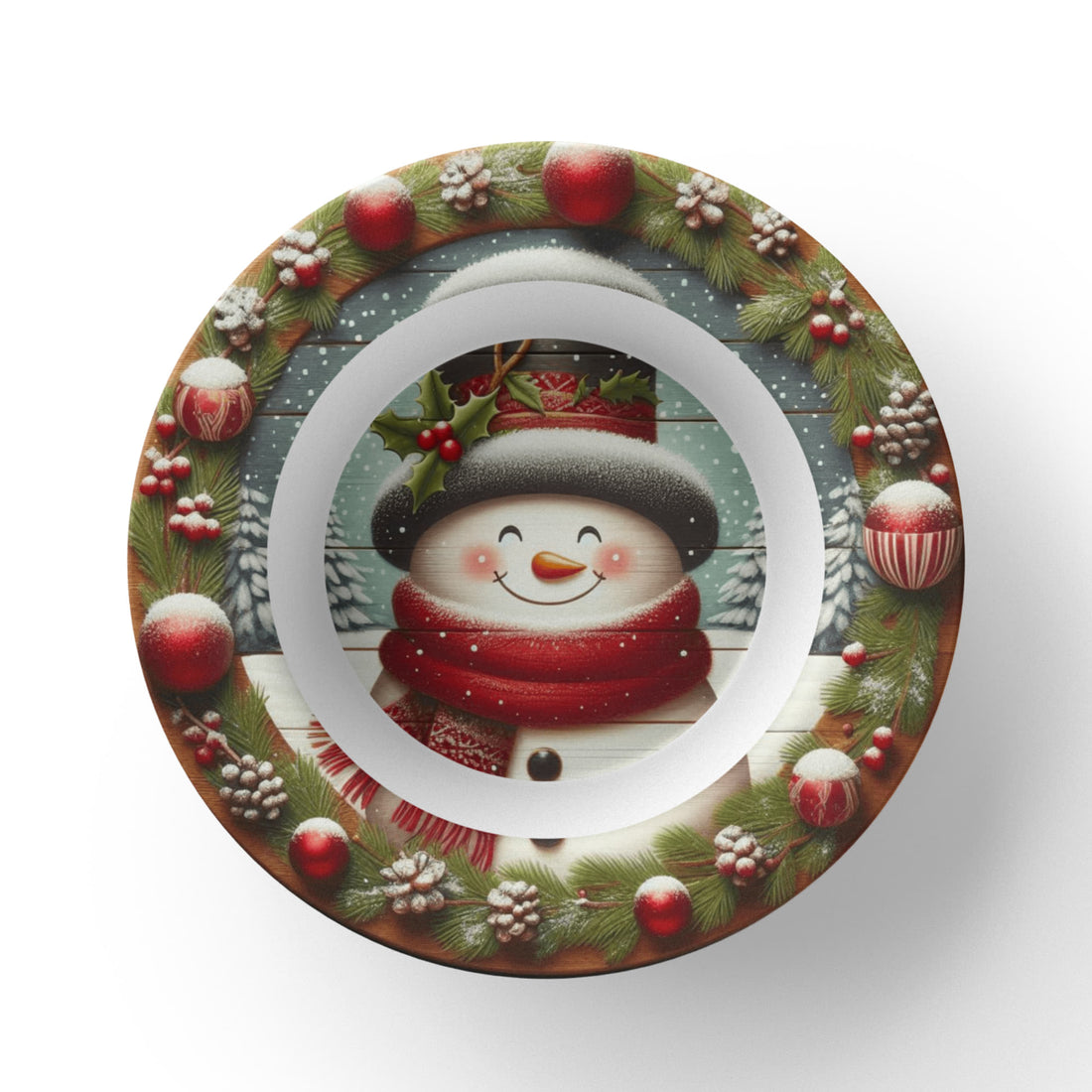 Bowl with Snowman Christmas decoration