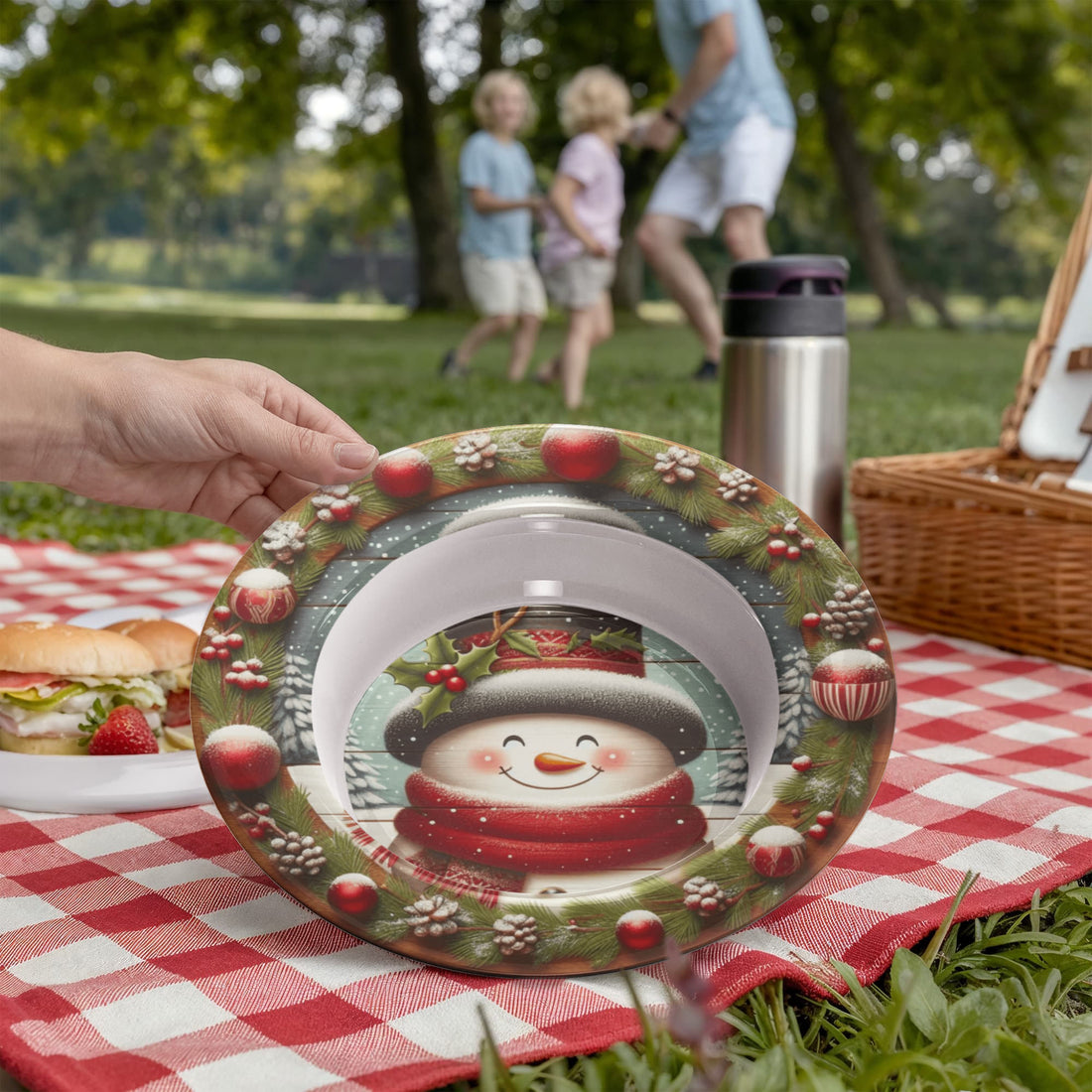 Bowl with Snowman Christmas decoration