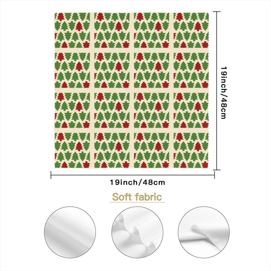 Christmas pattern Napkin Fabric｜ Polyester