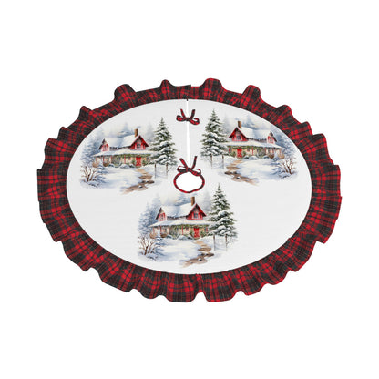 Christmas Tree Skirt Winter scene