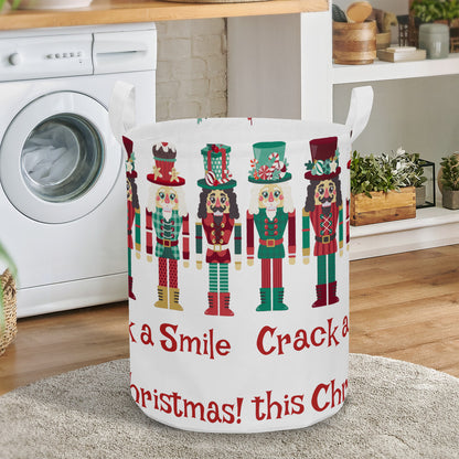 Crack a smile this Christmas Nutcrackers Round Laundry Basket