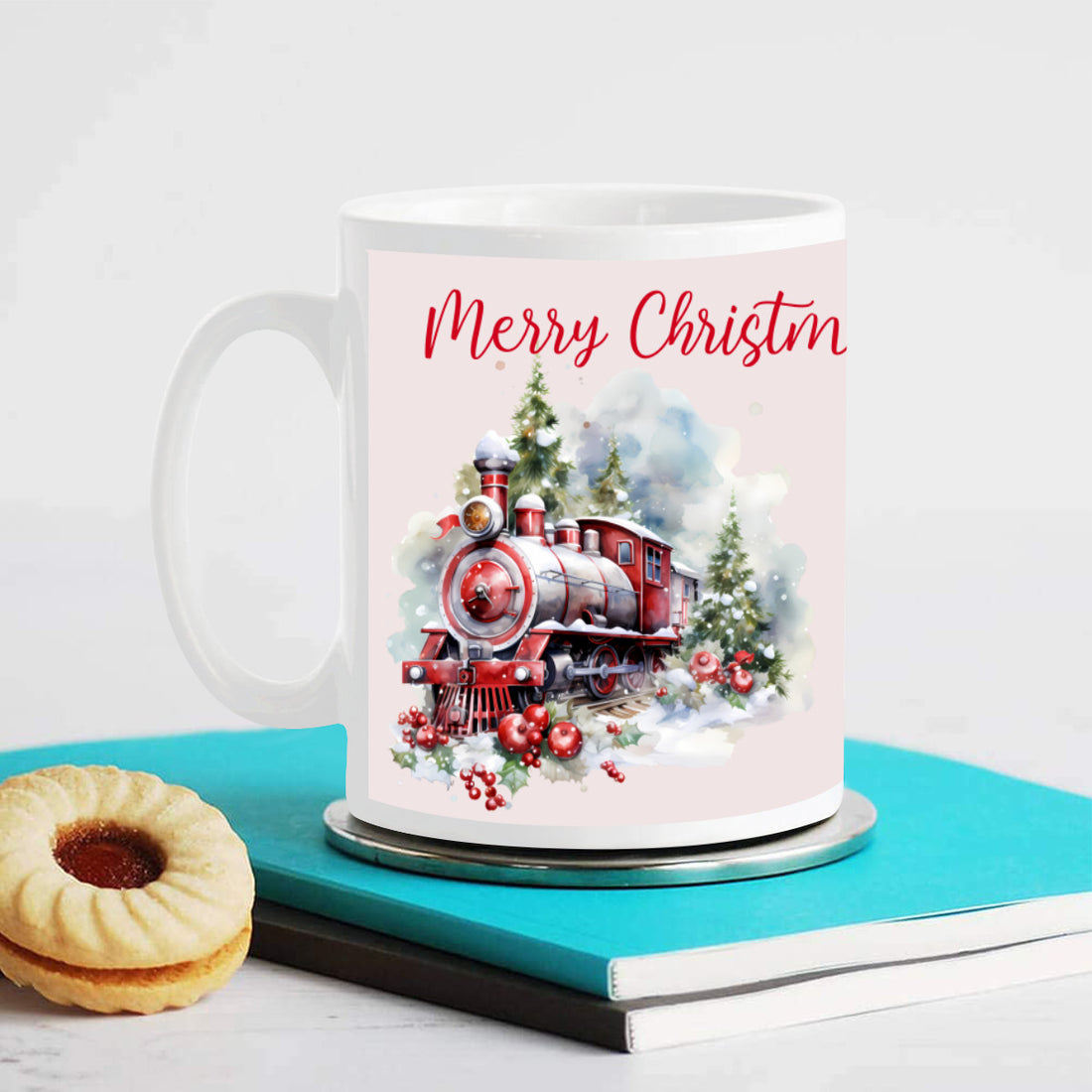 Christmas Train High Quality Scratch Resistant Mug (325ml/11oz) | Ceramic