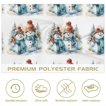 Napkin Fabric｜ Polyester - Snowman Christmas