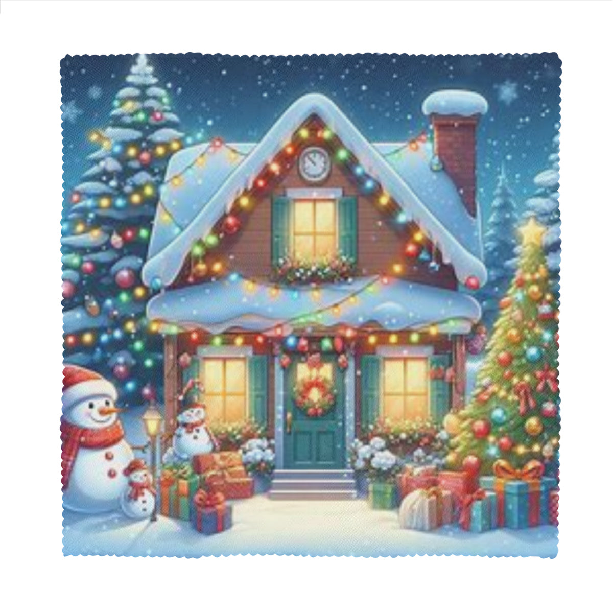 Napkin Fabric｜ Polyester - design4 - White / 6PCS - ChristmasLoving.Shop