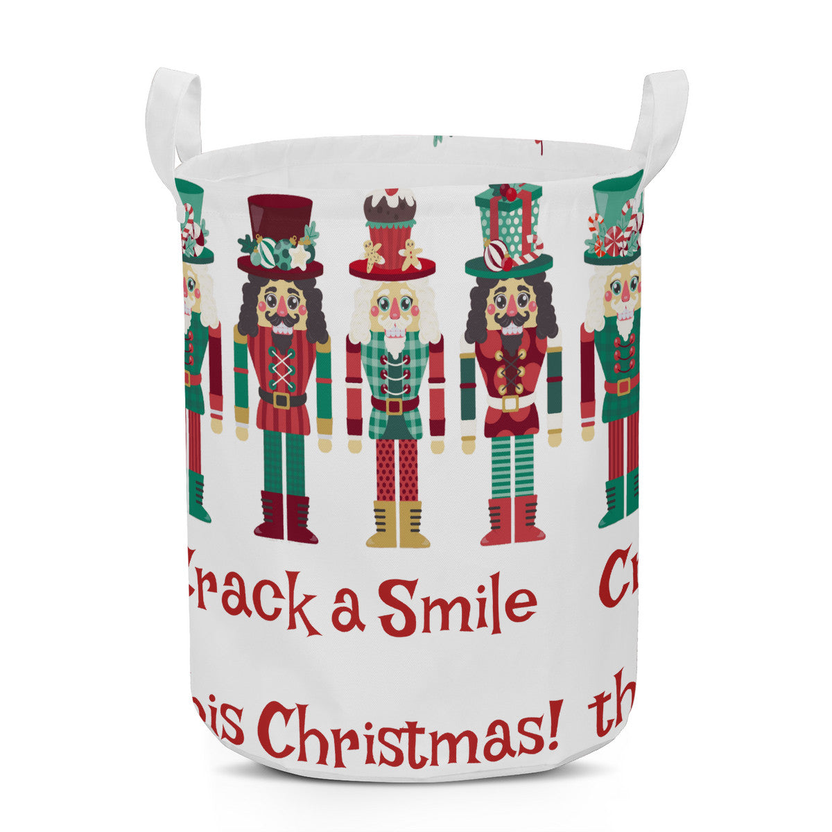 Crack a smile this Christmas Nutcrackers Round Laundry Basket