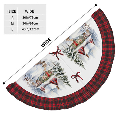 Christmas Tree Skirt Winter scene