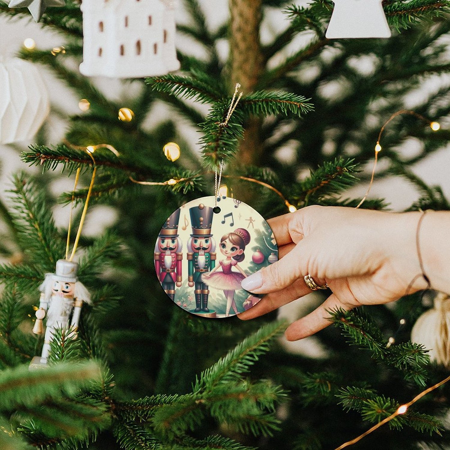 Round Ceramic Christmas Decorations