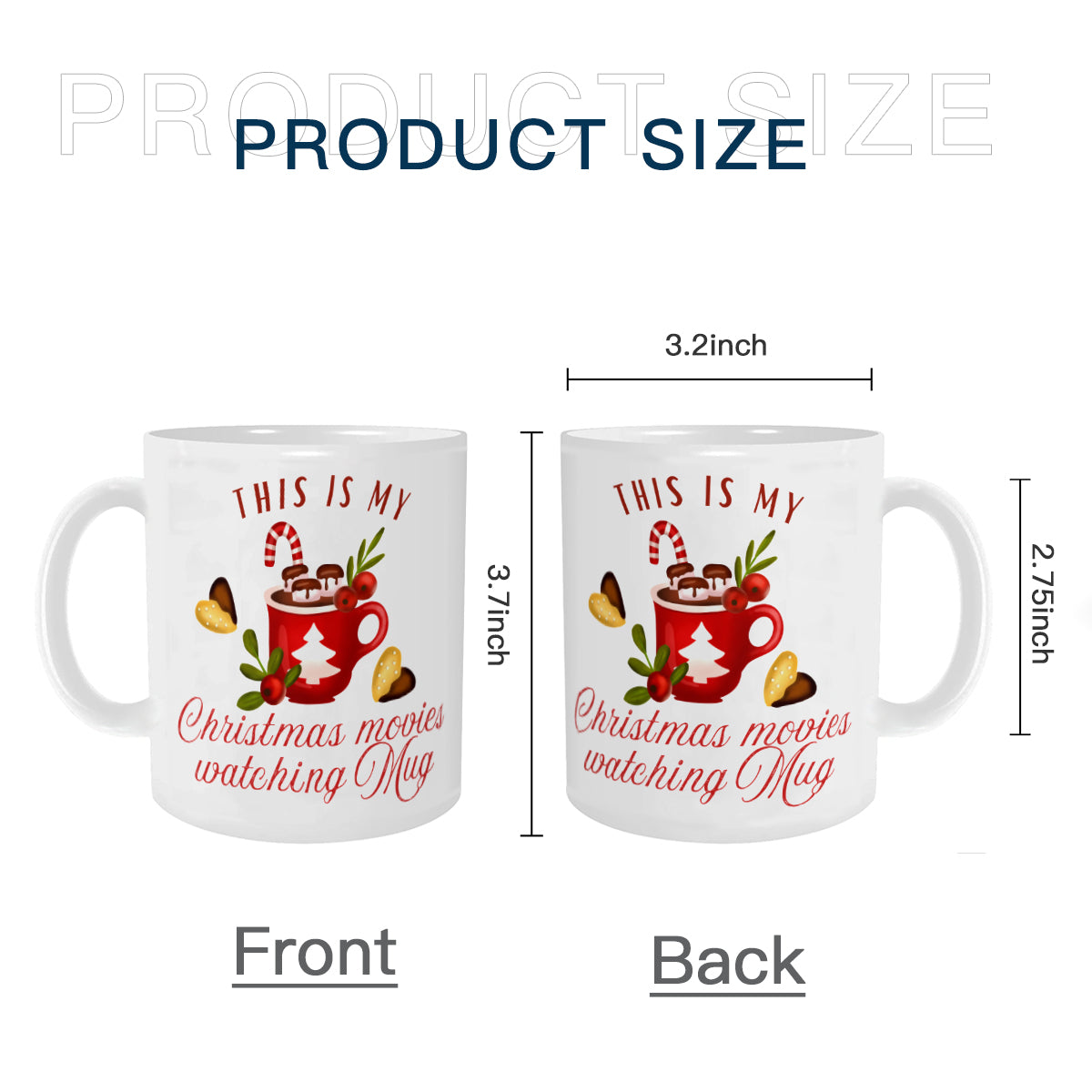 Christmas  Mug (325ml/11oz) | Ceramic - Hot Chocolate