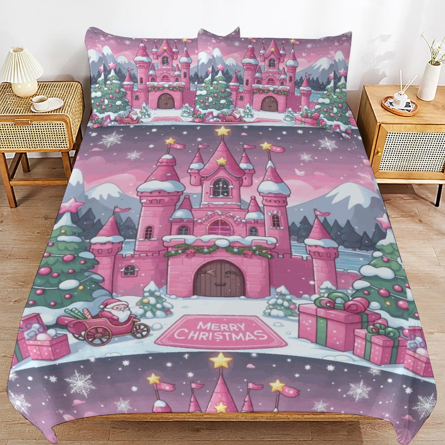 3-Piece Bedding Set-102&quot;x90&quot;/ 259x229cm (Dual-sided Printing)