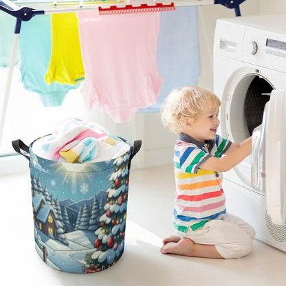 Drawstring collapsible Laundry Basket