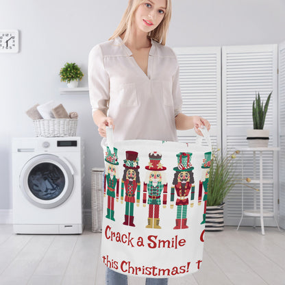 Crack a smile this Christmas Nutcrackers Round Laundry Basket