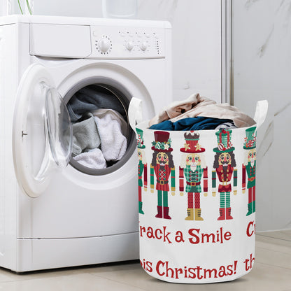 Crack a smile this Christmas Nutcrackers Round Laundry Basket