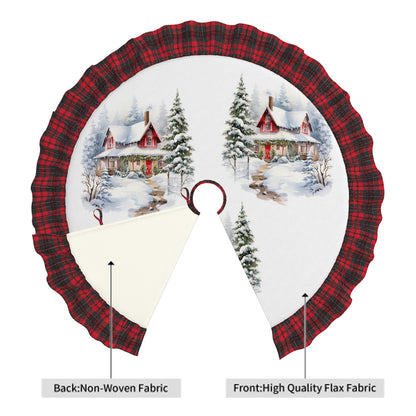 Christmas Tree Skirt Winter scene