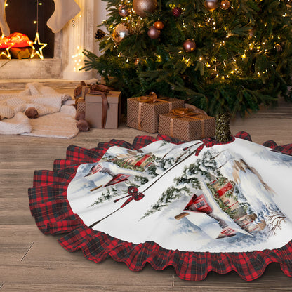 Christmas Tree Skirt Winter scene