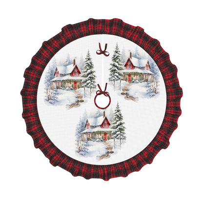 Christmas Tree Skirt Winter scene